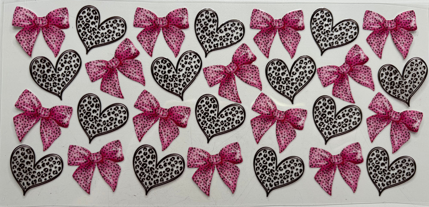 Leopard Hearts and Bows