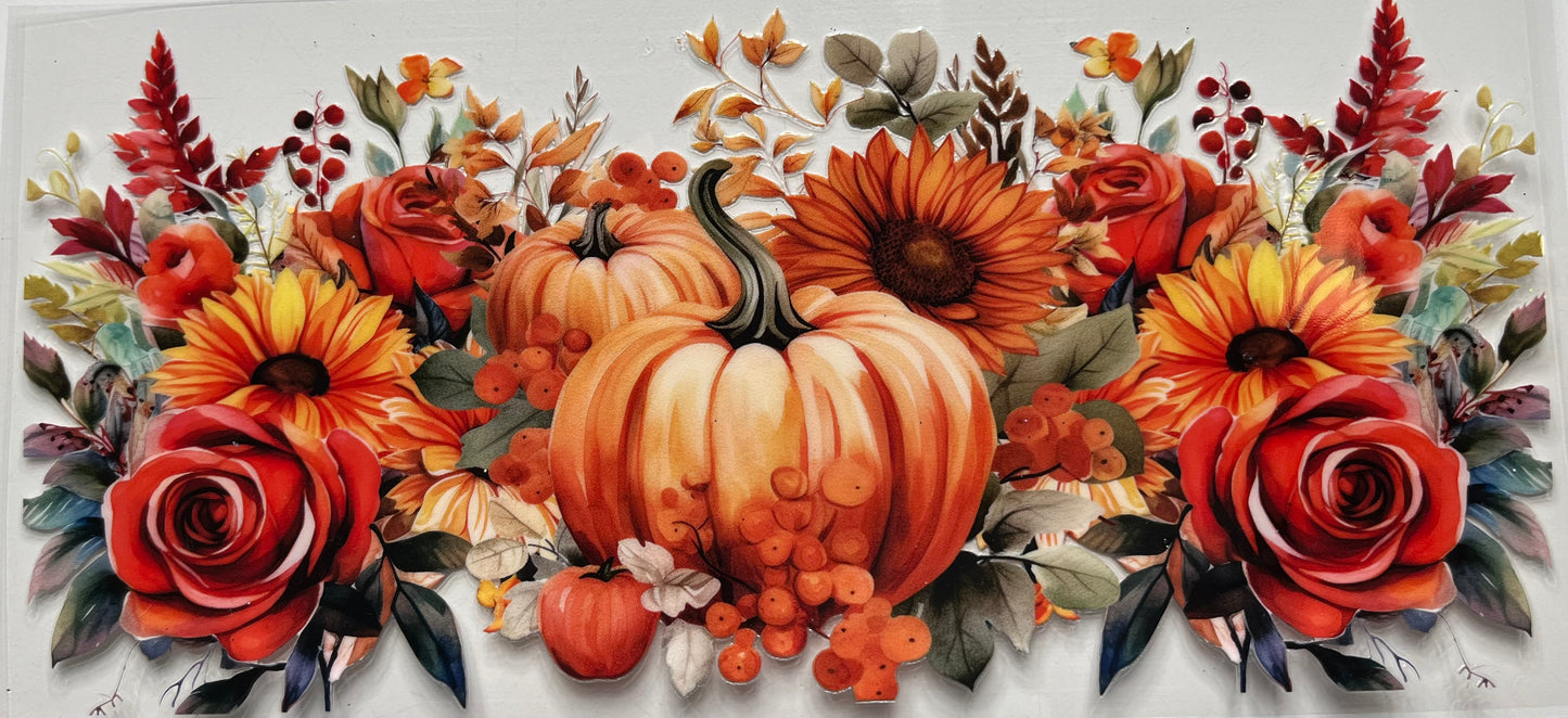 Pumpkins and Fall Flowers
