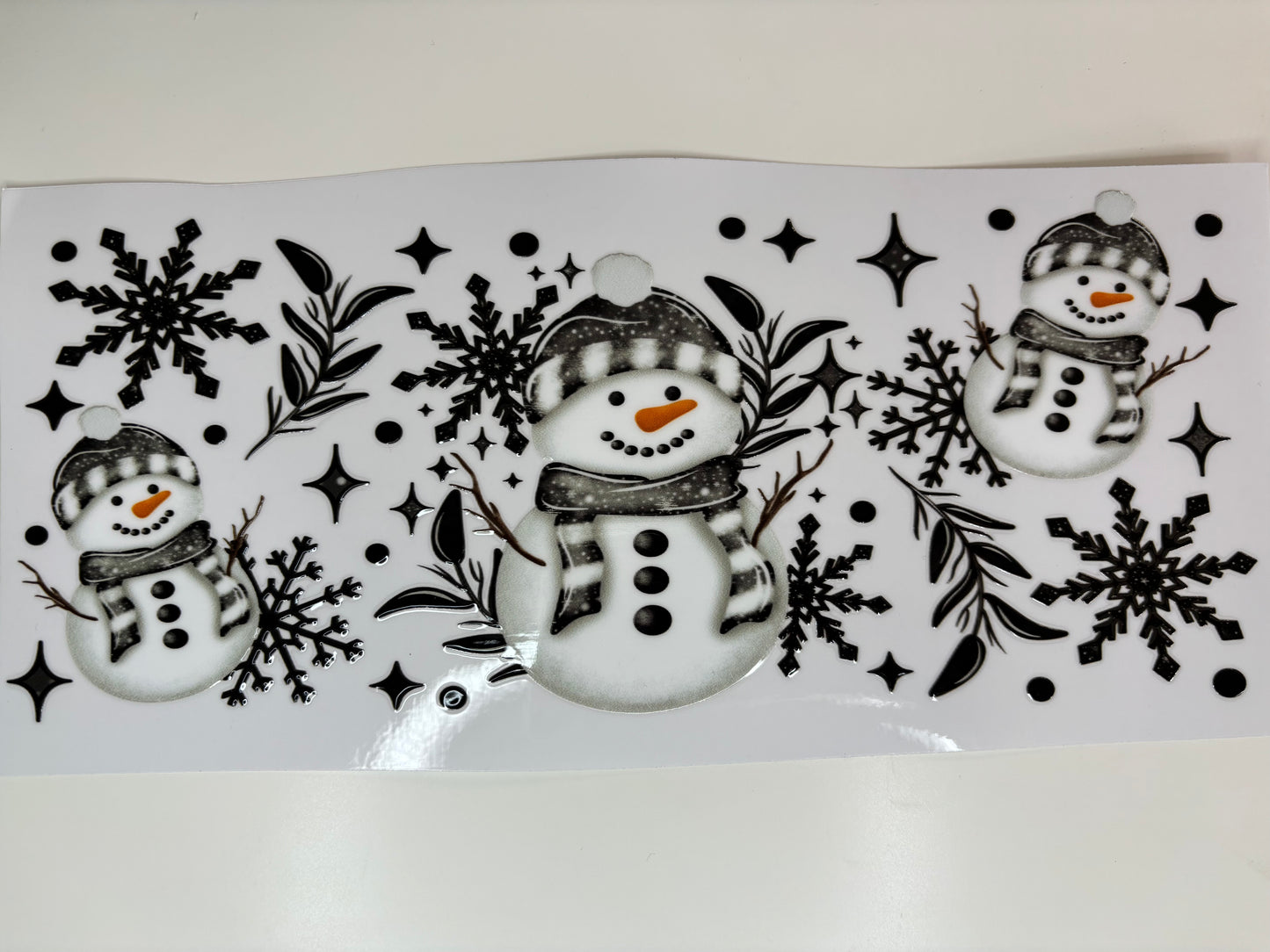 Gray and White Snowman