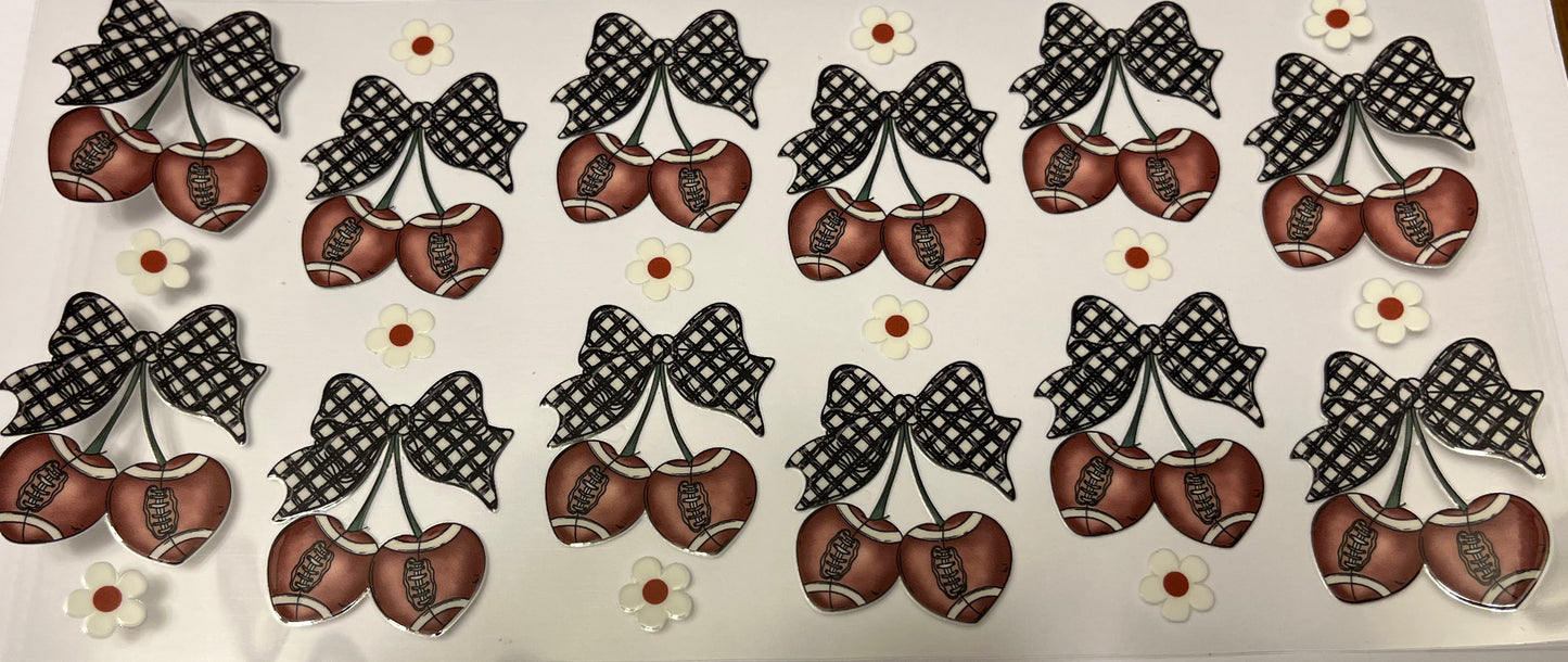 Footballs & Checkered Bows
