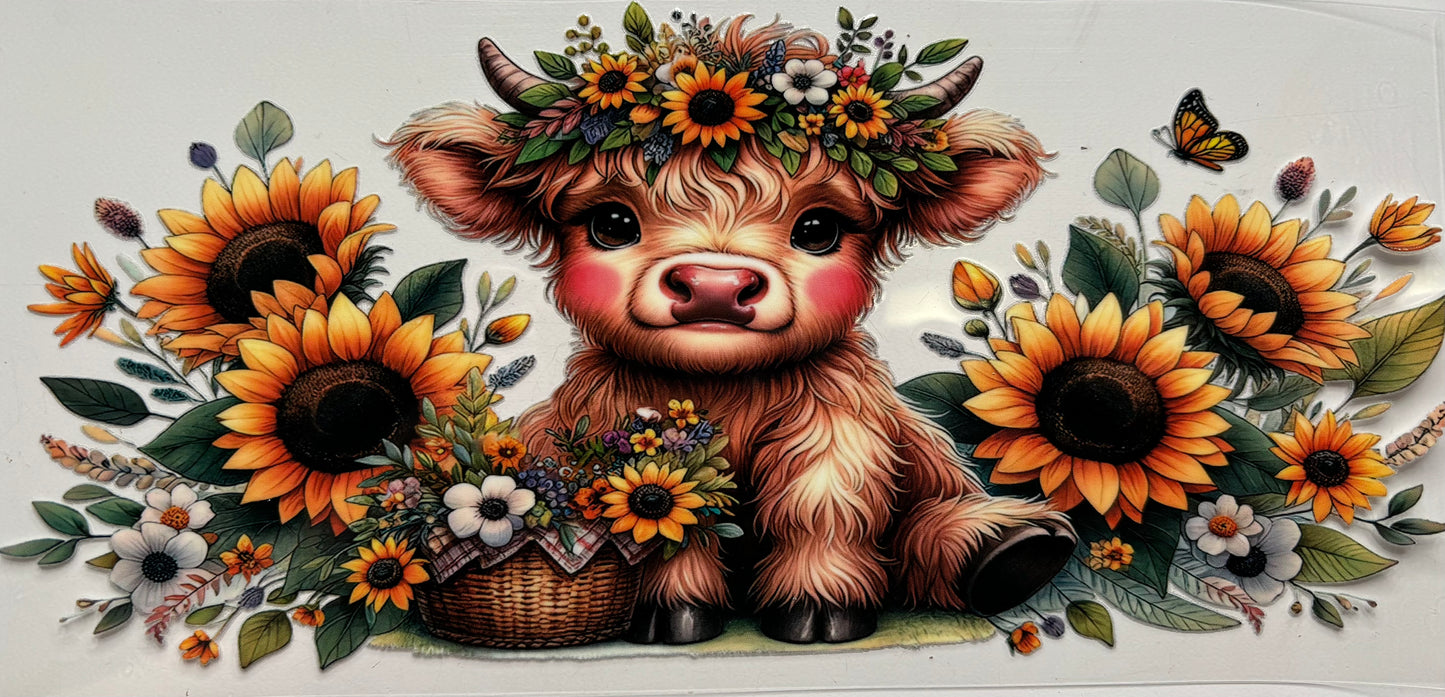 Cow with Sunflower Headband