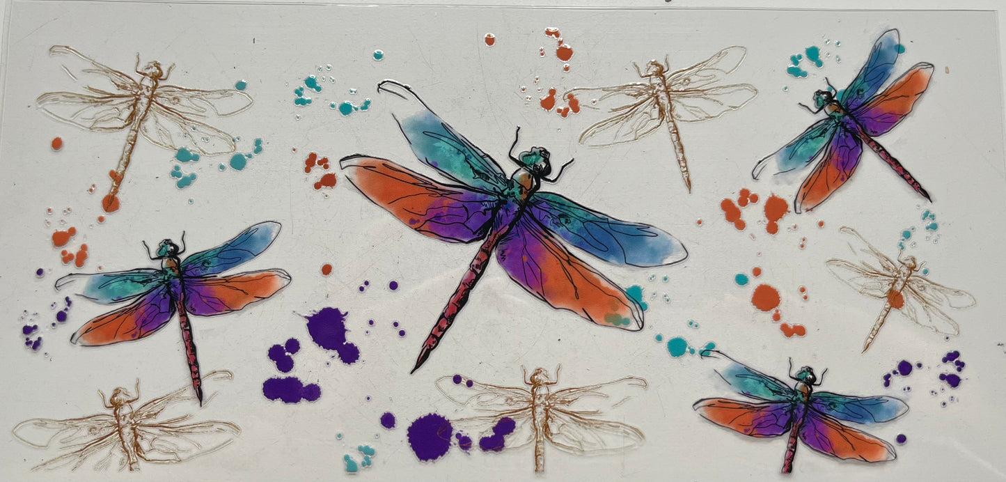 Dragon Flies & Paint Splatter