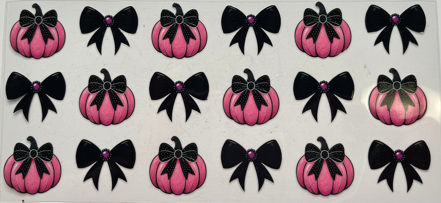 Pink Pumpkins & Black Bows