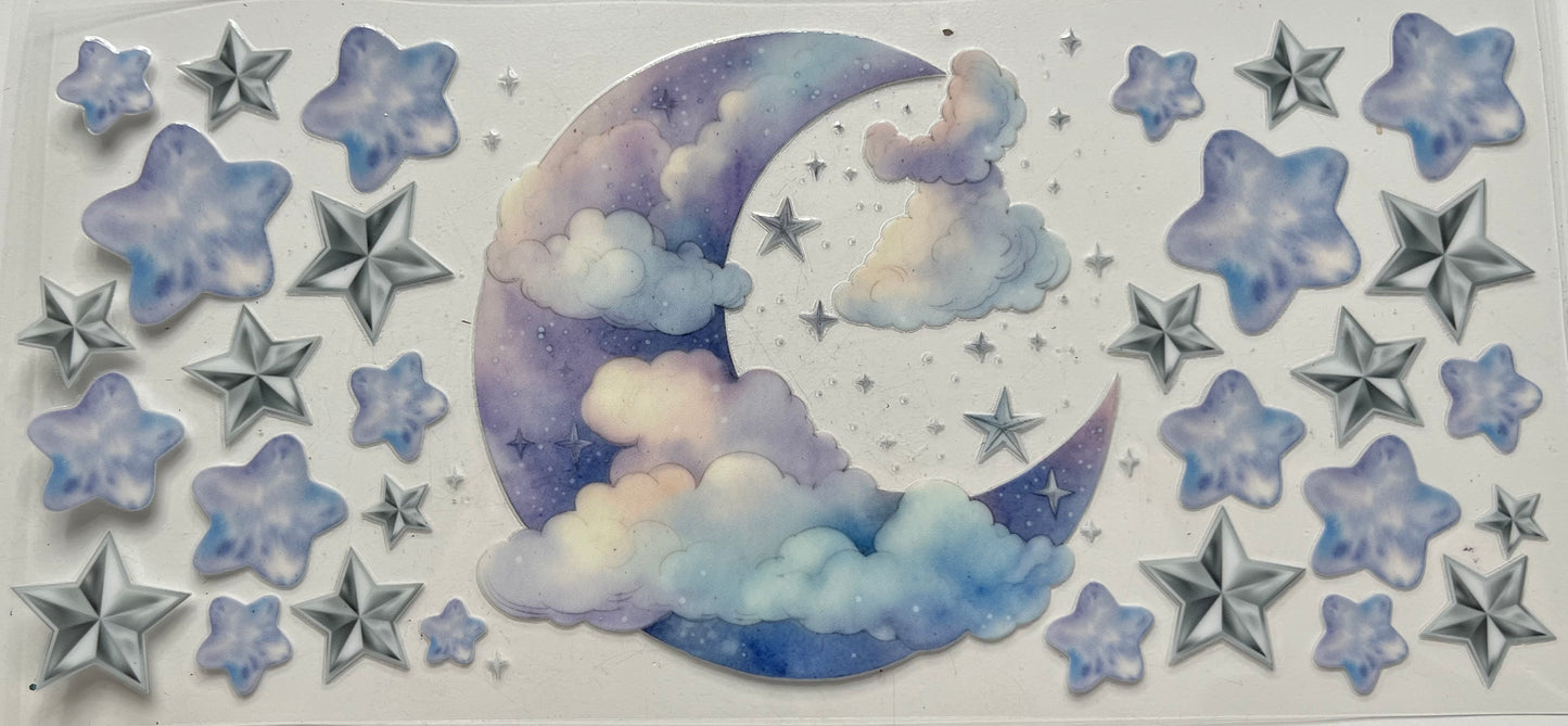 Whimsical Moon & Cloud Stars