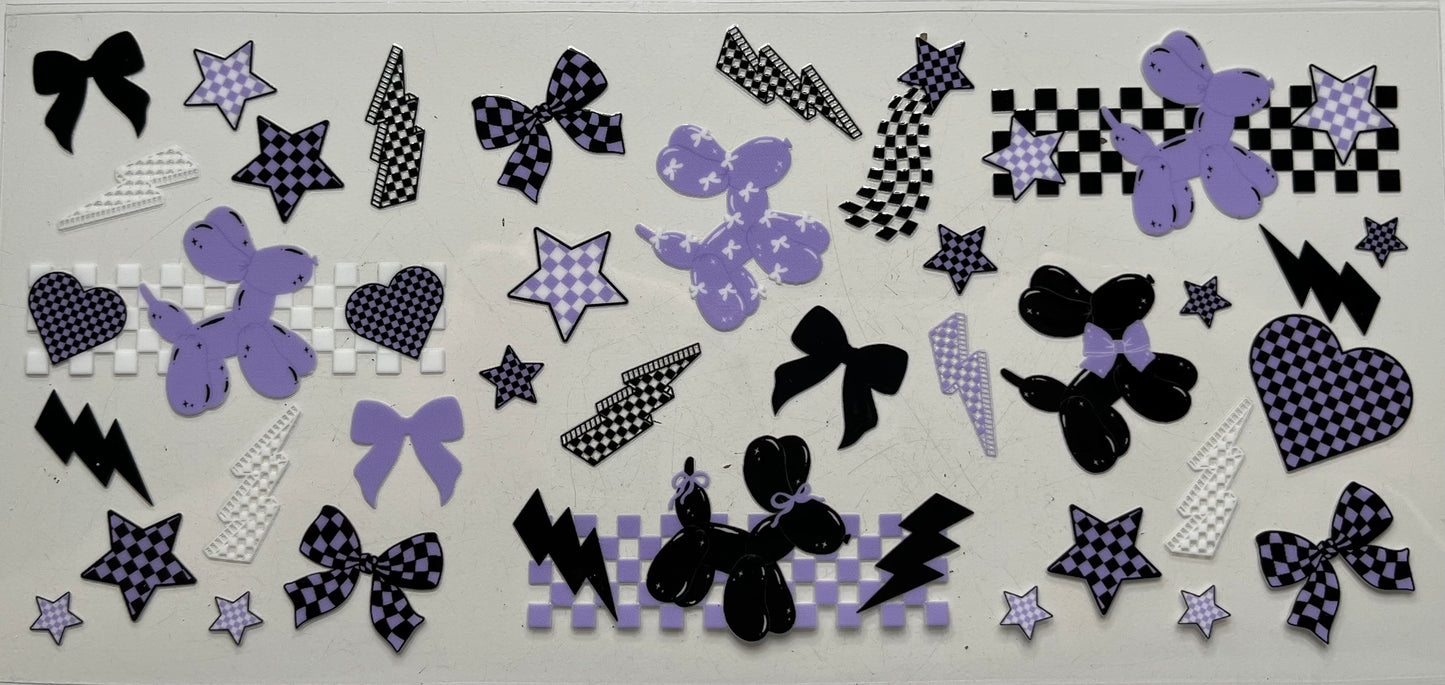 Purple & Black Balloon Dogs