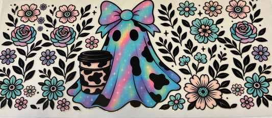 Pastel Ghost Girl with Coffee