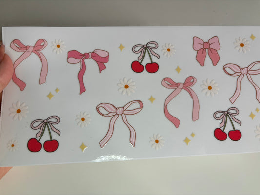 Cherries, Bows and Flowers