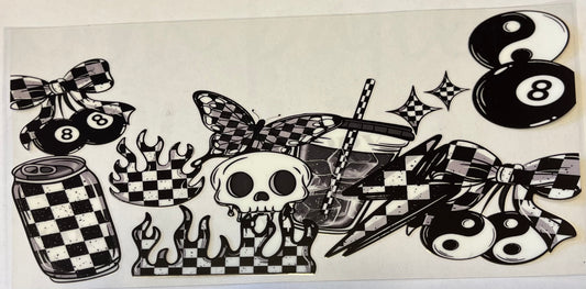 Checkered Skull & 8Ball