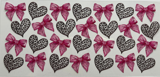 Leopard Hearts and Bows