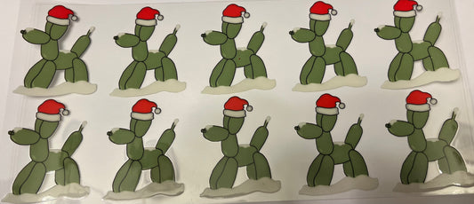 Santa Hat Balloon Dog