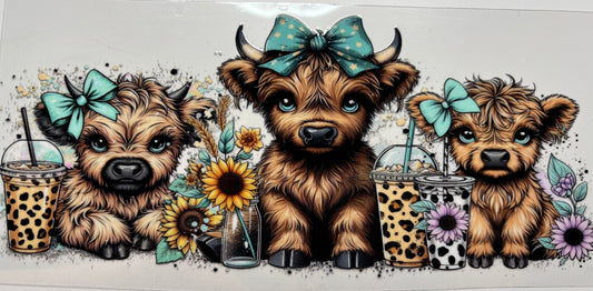 Teal Bow Cows