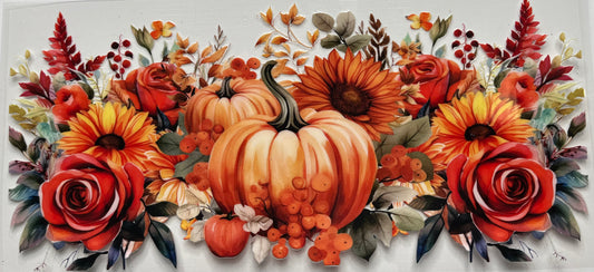 Pumpkins and Fall Flowers