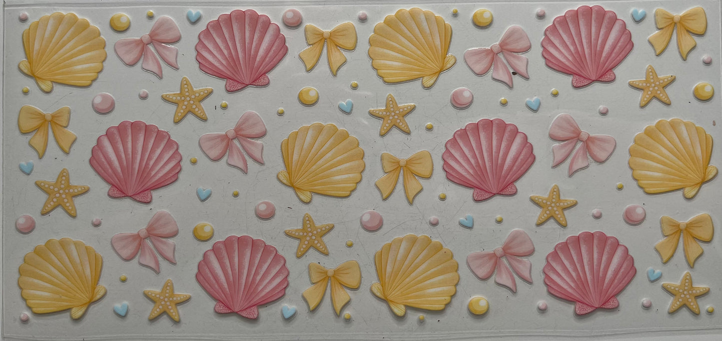Pink & Yellow Shells and Bows