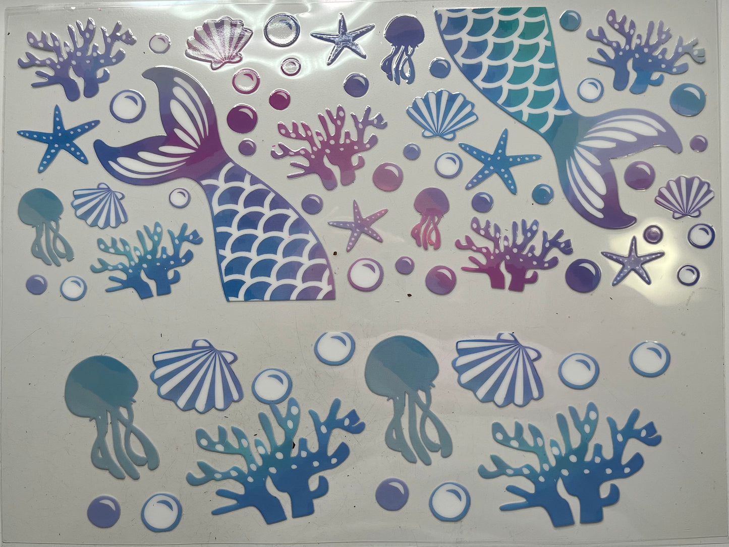 Mermaid Tail Jellyfish Shells and Coral 40oz