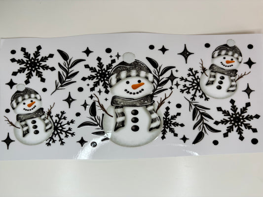 Gray and White Snowman