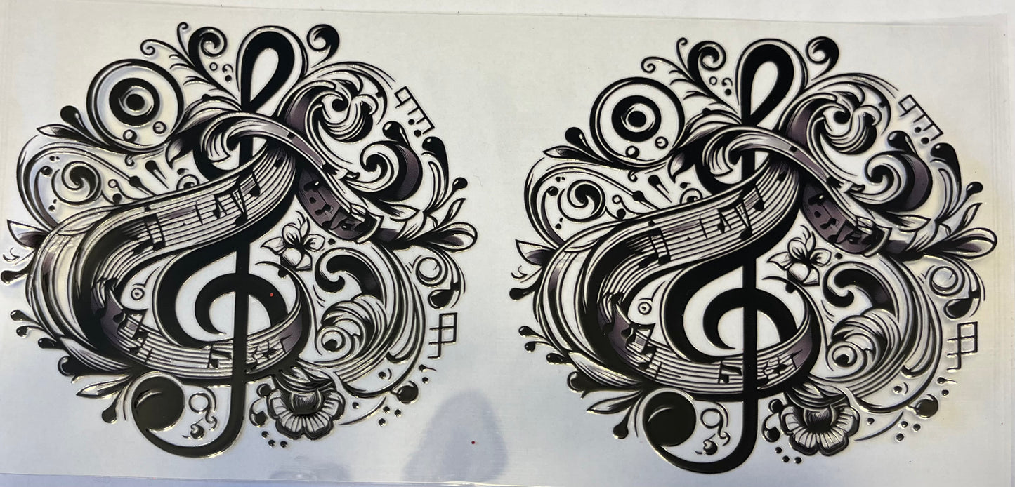Treble Cleft Wrapped in Music Notes