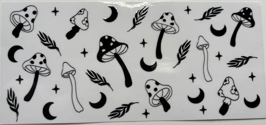 Black and White Mushrooms