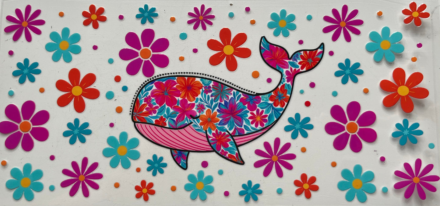 Whale Covered in Flowers