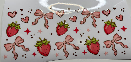 Strawberries Bows and Hearts