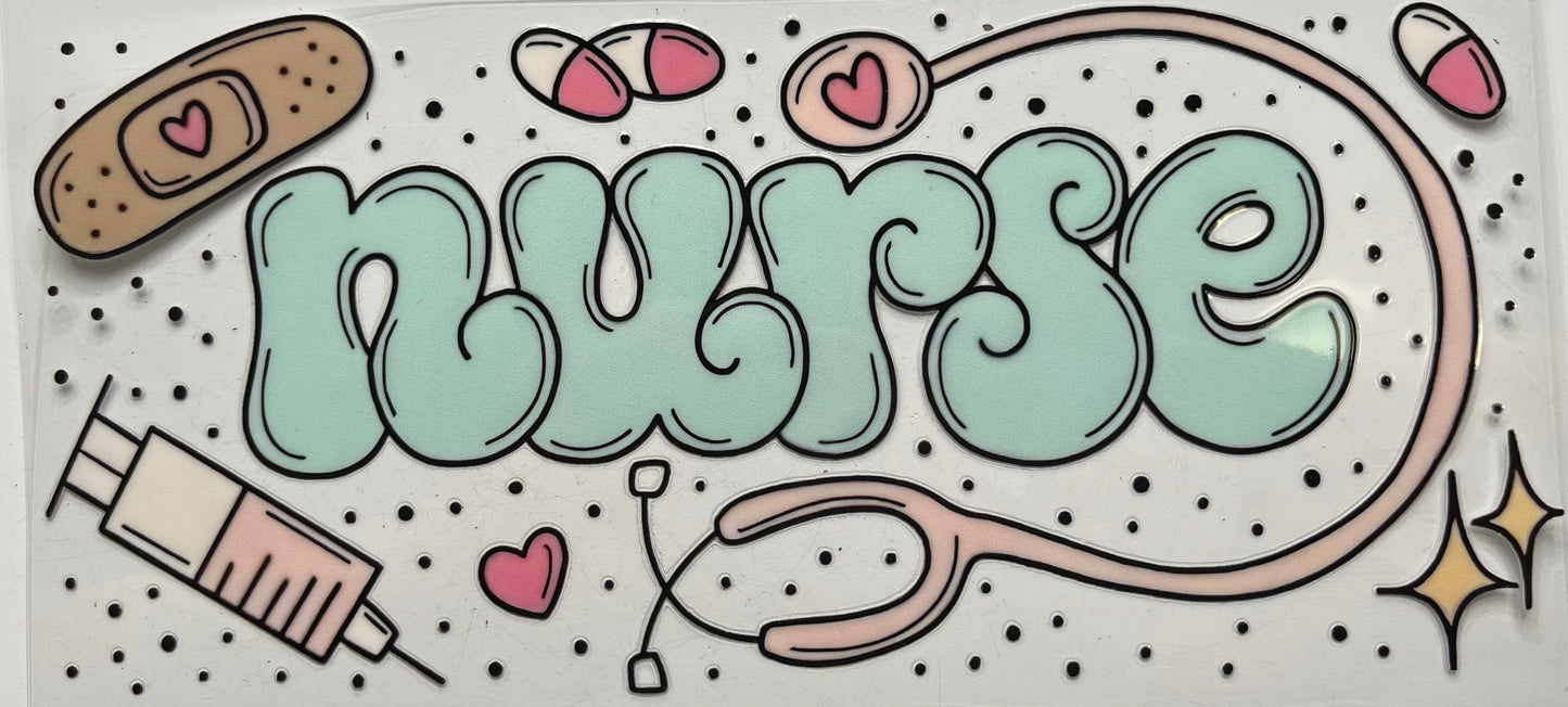 Nurse in Bubble Letters