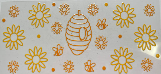 Beehive Flowers & Honeybees