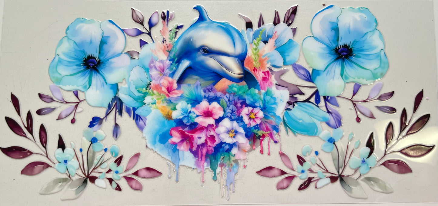 Blue Nose Dolphin & Flowers