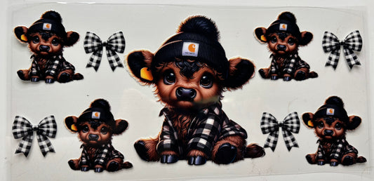 Black and White Plaid Carhart Cow