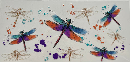 Dragon Flies & Paint Splatter