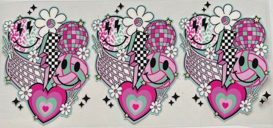 Smiley Disco Ball Heart