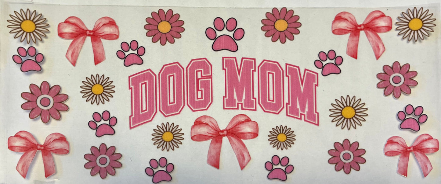 Pink Dog Mon with Daisies