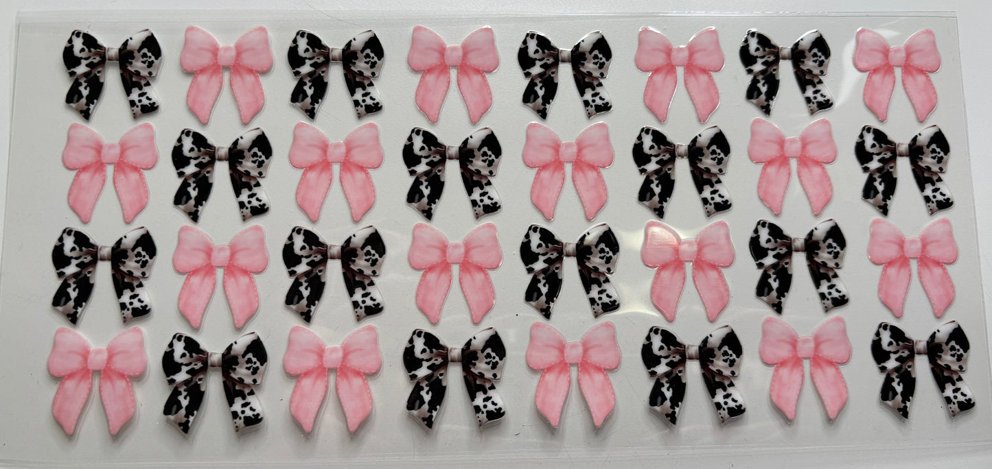 Cow Print and Pink Bows