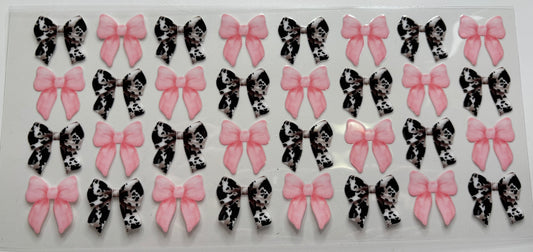 Cow Print and Pink Bows