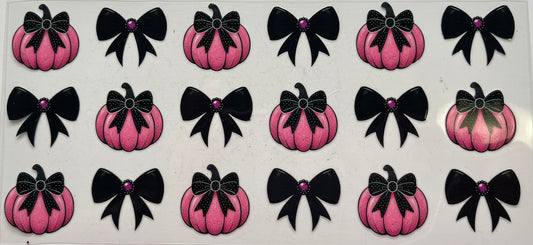 Pink Pumpkins & Black Bows