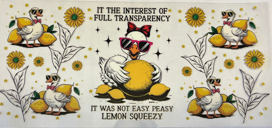 Full Transparency it was Easy Peasy Lemon Squeezy