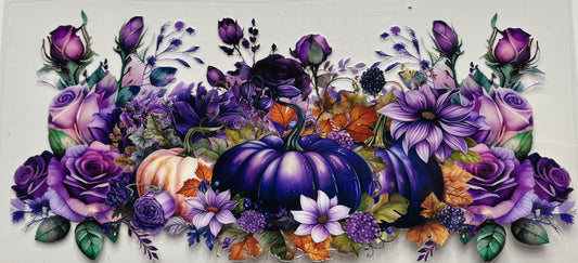 Purple Pumpkin Leaves & Flowers