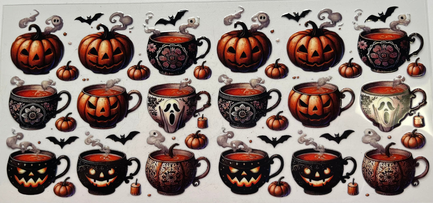 Spooky Pumpkin Mugs & Bats
