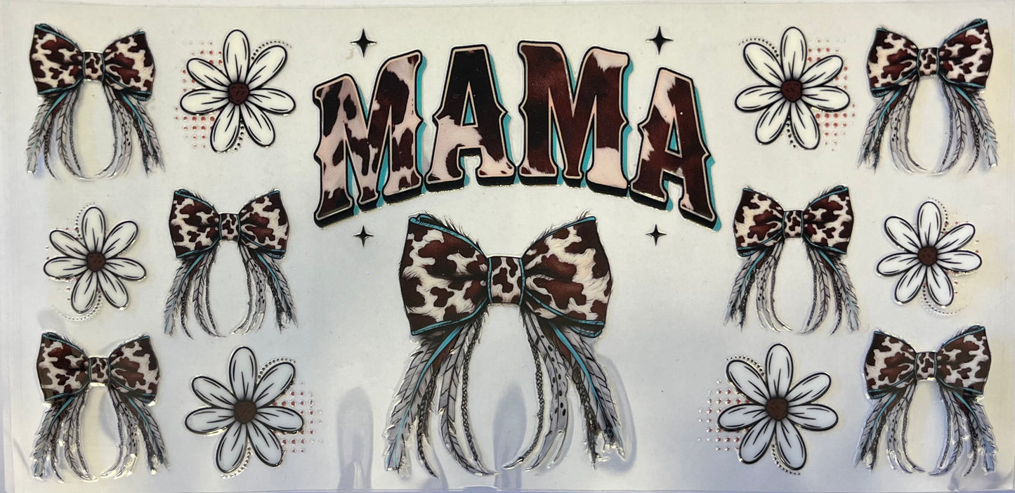 Cow Print Mama Bows