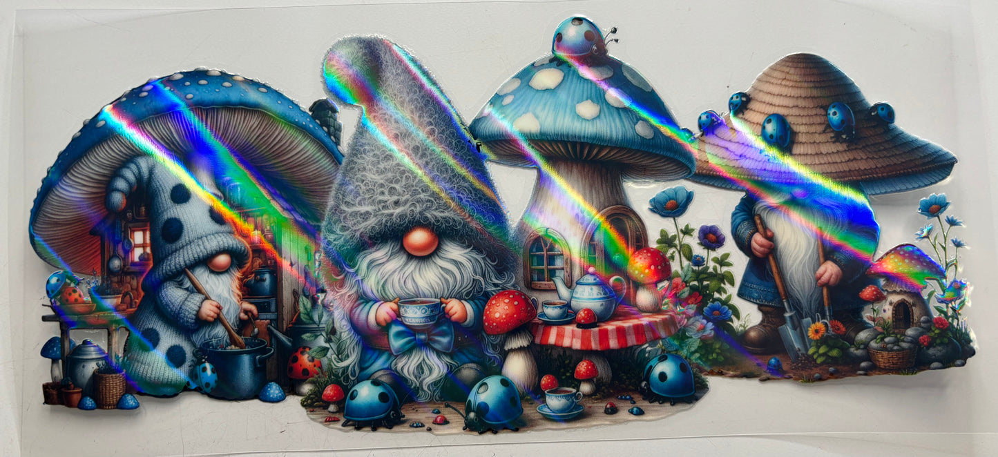 Gnome Mushrooms Holographic