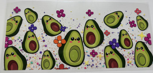 Avocado and Colorful Flowers