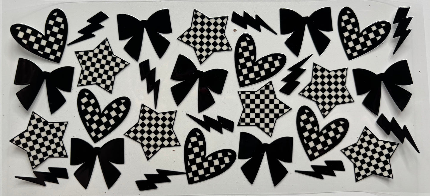 Checkered Stars and Hearts