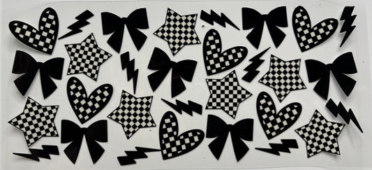 Checkered Stars and Hearts