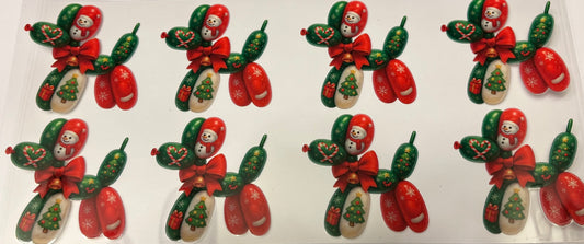 Red & Green Christmas Balloon Dog