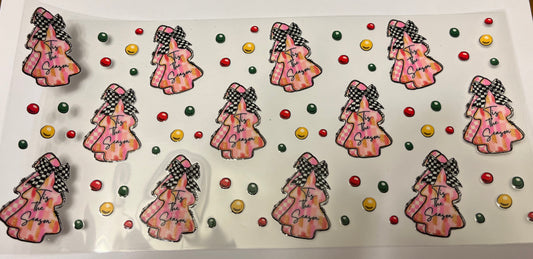 Tis The Season Pink Lil Deb With Checkered Bows