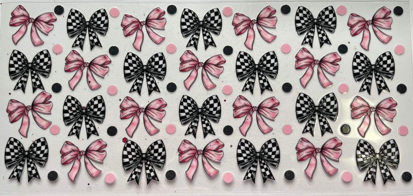 Pink Bows Checkered Bows