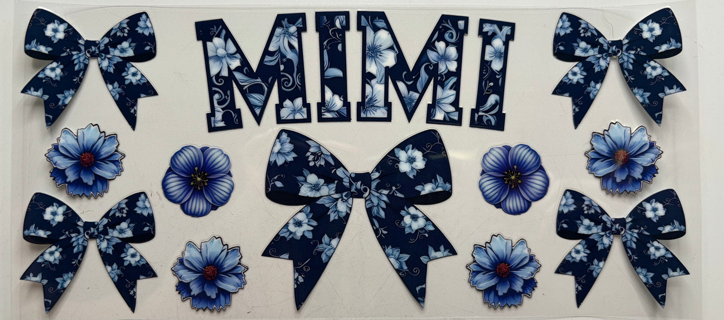 Mimi Blue Bows and Flowers