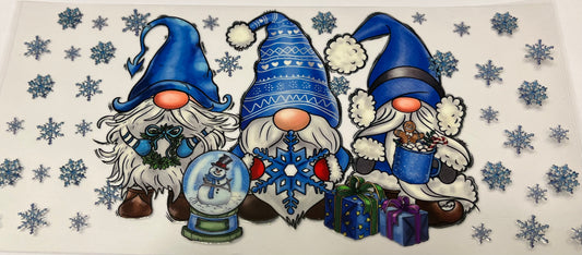 Blue Gnomes & Snowglobe