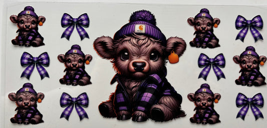 Purple Plaid Carhart Cow