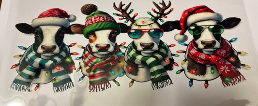 Holiday Cows Wrapped in Lights