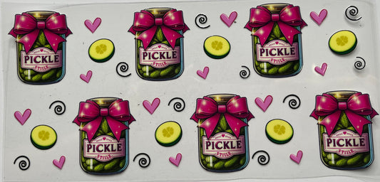 Labeled Pickle Jar With Bows 1