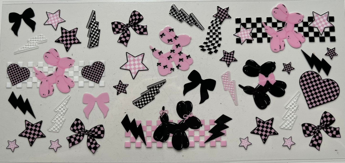 Pink & Black Balloon Dogs